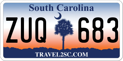 SC license plate ZUQ683
