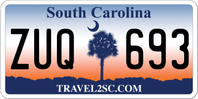 SC license plate ZUQ693
