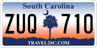SC license plate ZUQ710