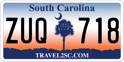 SC license plate ZUQ718
