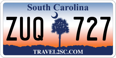 SC license plate ZUQ727