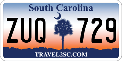 SC license plate ZUQ729