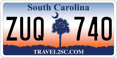 SC license plate ZUQ740