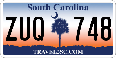 SC license plate ZUQ748