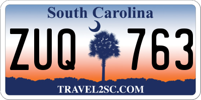 SC license plate ZUQ763