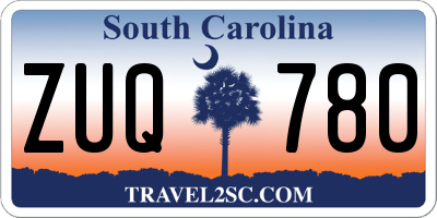 SC license plate ZUQ780