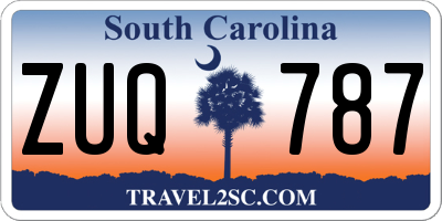 SC license plate ZUQ787