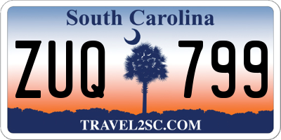 SC license plate ZUQ799