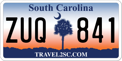 SC license plate ZUQ841