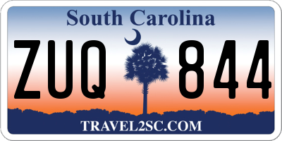 SC license plate ZUQ844