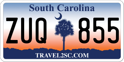 SC license plate ZUQ855