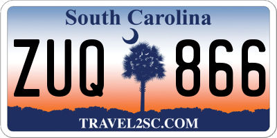 SC license plate ZUQ866