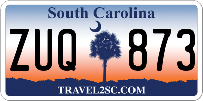 SC license plate ZUQ873
