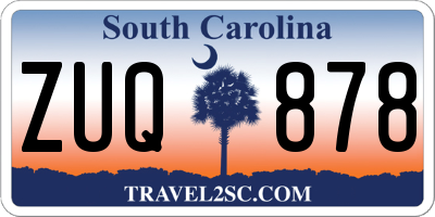SC license plate ZUQ878