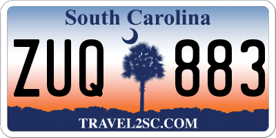 SC license plate ZUQ883