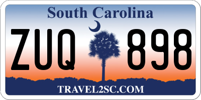 SC license plate ZUQ898