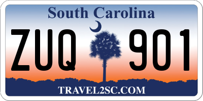 SC license plate ZUQ901