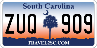 SC license plate ZUQ909