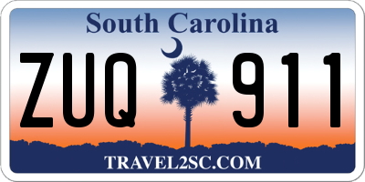 SC license plate ZUQ911