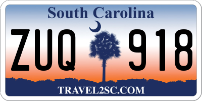 SC license plate ZUQ918