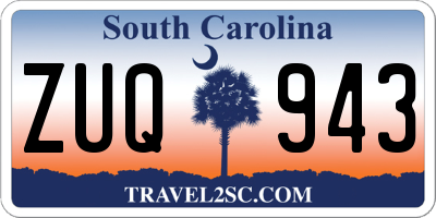 SC license plate ZUQ943