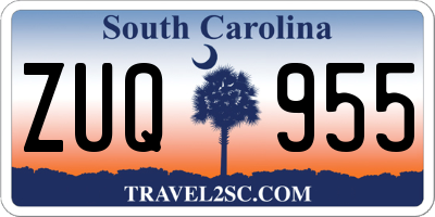 SC license plate ZUQ955