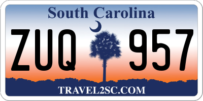 SC license plate ZUQ957