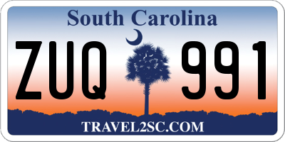 SC license plate ZUQ991