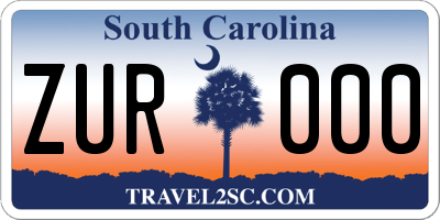 SC license plate ZUR000