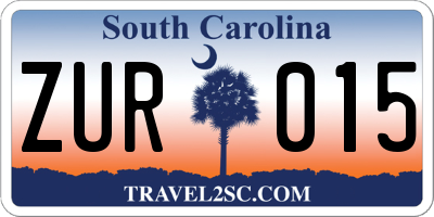 SC license plate ZUR015