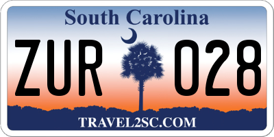 SC license plate ZUR028