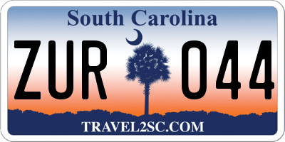 SC license plate ZUR044