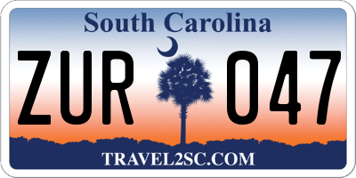 SC license plate ZUR047