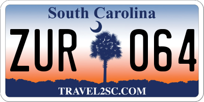 SC license plate ZUR064