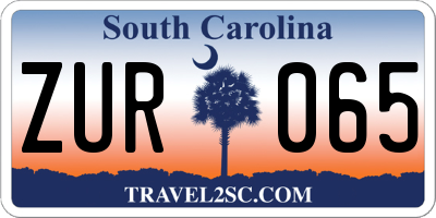 SC license plate ZUR065