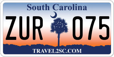 SC license plate ZUR075