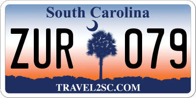SC license plate ZUR079