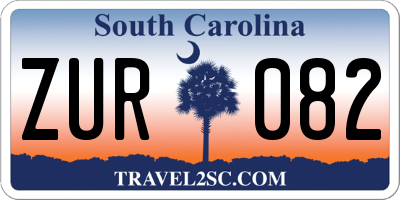 SC license plate ZUR082