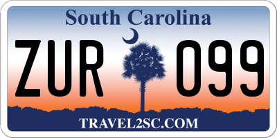 SC license plate ZUR099