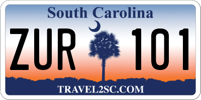 SC license plate ZUR101