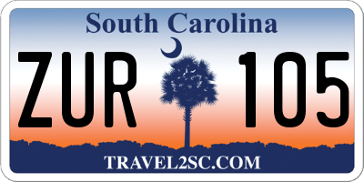 SC license plate ZUR105