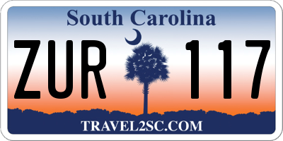 SC license plate ZUR117