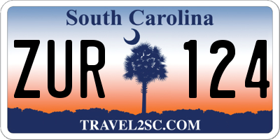 SC license plate ZUR124