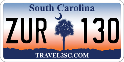 SC license plate ZUR130