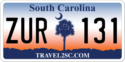 SC license plate ZUR131