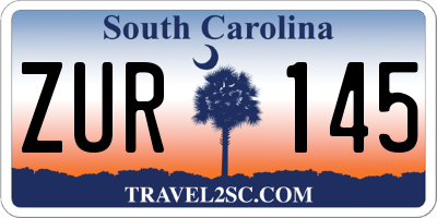 SC license plate ZUR145