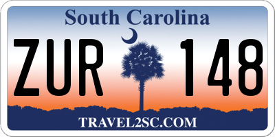 SC license plate ZUR148