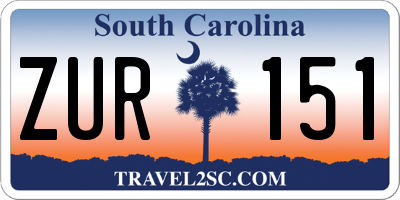 SC license plate ZUR151