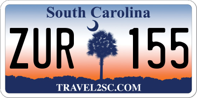 SC license plate ZUR155