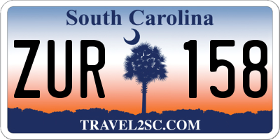 SC license plate ZUR158
